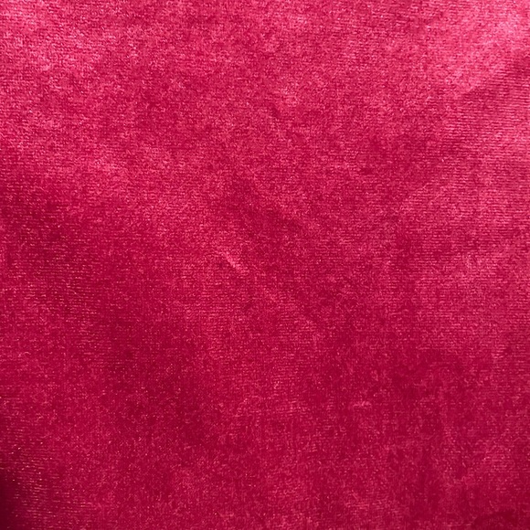 Little Lass Burgundy Velvet Zip Up Jacket with Faux Fur Trim Little Size 5 - Picture 6 of 6